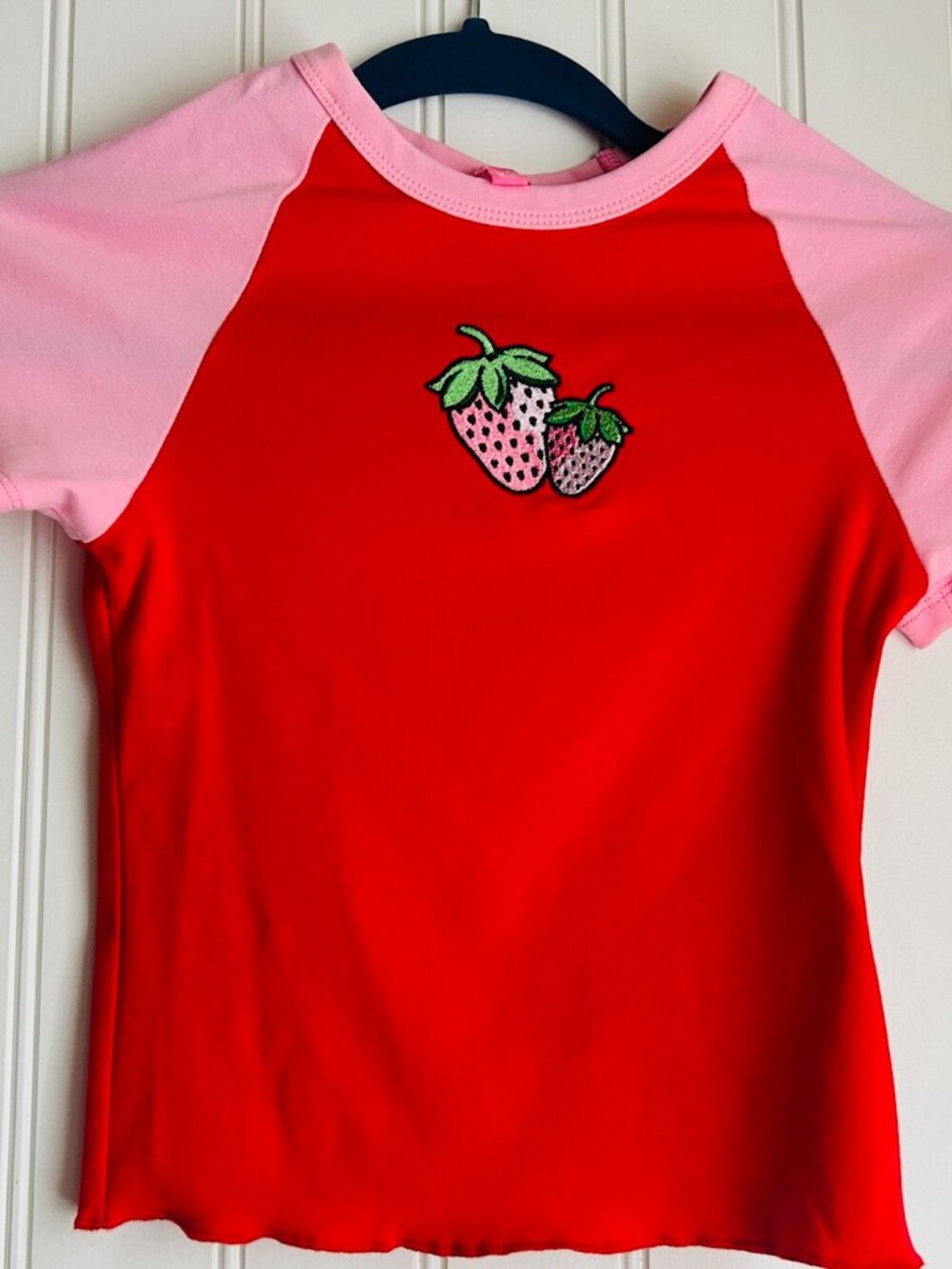Dolls Kill Sugar Thrillz Red Pink Strawberry Shirt XS